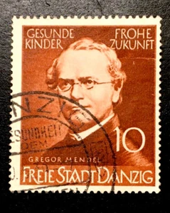 1939 Free State Danzig Gregor Mendel Austrian Biologist Stamp Nice Dated Postmar - Picture 1 of 1