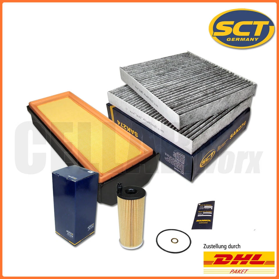 Inspektionspaket Filter BMW 5er F10 F11 530d 535d 7er F01 730d 740d 258PS 313PS - Bild 1 von 1