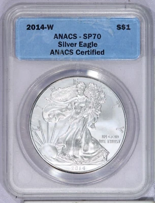 2014-W Silver Eagle S$1 ASE ANACS SP70 - Image 1 of 2