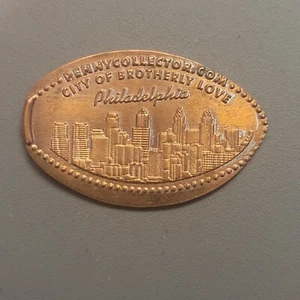 Vintage Philadelphia PA Elongated Smashed Pressed Penny - City of Brotherly Love - Picture 1 of 2