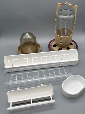 MARKENLOS Vögel Vogel-Tränke Futternapf Fressnapf Wassernapf Kalksteine Vogel Zubehör NEU