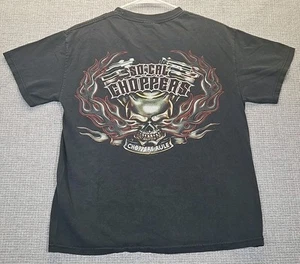 Camiseta De Colección 2003 So Cal Choppers Adulto Talla Mediana Choppers Rule Calavera y Llamas - Imagen 1 de 14