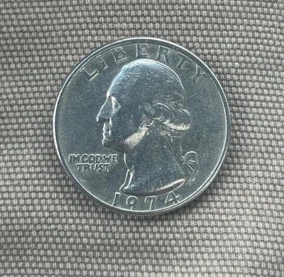 1974 Washington Quarter No Mint Mark With Errors “In Cod We Trust” - Image 1 of 4