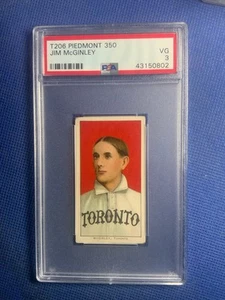 ⚾️ 1909-11 T206 Piedmont Portrait - Jim McGinley - Cardinals - PSA 3 VG - Picture 1 of 2