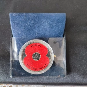 Westminster 2013 Poppy Coin, Jersey Five Pounds, Case And Pouch - Picture 1 of 6