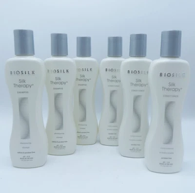 BIOSILK SILK THERAPY SHAMPOO/ CONDITIONER 7 OZ (Lot of 6) - Image 1 of 4