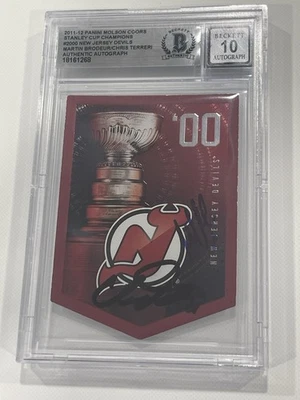 Martin Brodeur Chris Terreri Signed Card 2000 Devils Auto IP Slabbed Beckett a - Image 1 of 3
