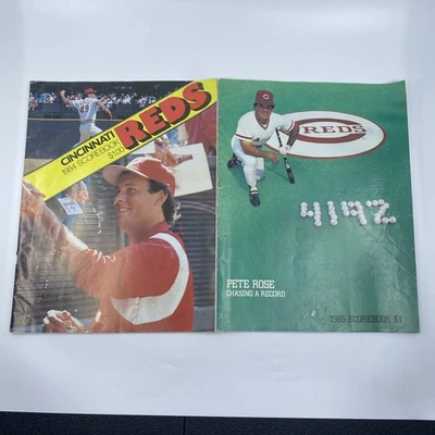 Cincinnati Reds 1984 & 1985 Scorebooks MLB - Image 1 of 4