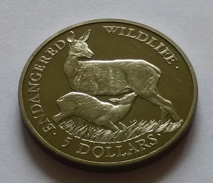 Cook Islands 5 Dollars 1991, Endangered World Wildlife - Imagen 1 de 2