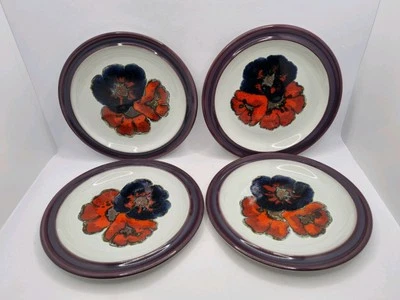 4 Vintage Denby Falstaff Tea/Side Plates  6.5" 16.5 cm Diameter Very Rare VGC S1 - Image 1 of 4