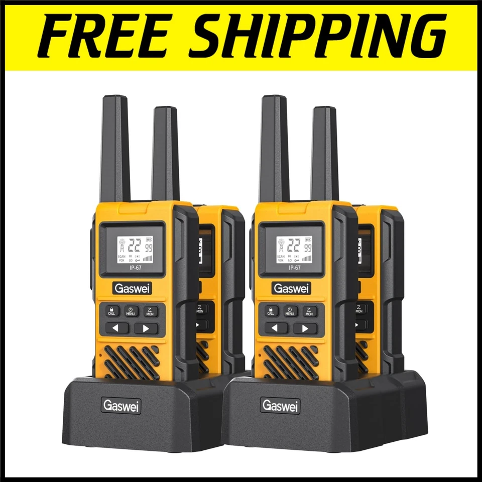 All-Weather Walkie Talkies - Waterproof and Long-Range with Hands-Free Operation - Image 1 of 4