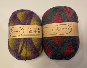 Hilo Kauni-Lote de 2-8/2 100%/Lana Gradiente/ROSA/VERDE CLARO/LIMA FRESCA/VIOLETA - Imagen 1 de 2