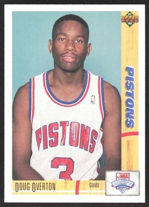 DOUG OVERTON 1991-92 UPPER DECK #20 RC DETROIT PISTONS - Picture 1 of 3