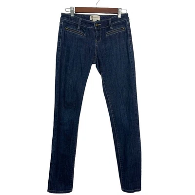 BCBGeneration Women's Dark Wash Zip Pocket Cotton Blend Skinny Denim Jeans Sz 26 - Image 1 of 4