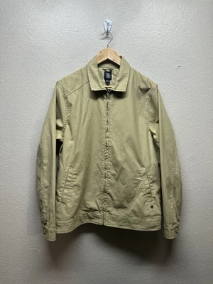Volcom Men’s Medium Zip-Up Jacket Tan Khaki Cotton Blend Casual Workwear Style - Image 1 of 4