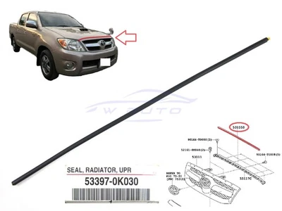 Sello superior de rejilla de radiador genuino para pistola Toyota Hilux Vigo Sr5 Mk6 2005-2011 Foto 1 de 4
