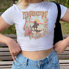 Yellowstone Cowboy Club T-shirt Cowgirl Crop Baby Tee Cute Western Shirt Rip Whe