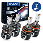 H7 + H9 LED Headlight Bulbs High Low Beam 6000K Set For Volvo S40 MK2 2008-2012