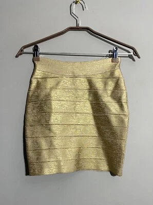 Herve Leger Gold Pencil Skirt size S - Image 1 of 4