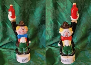Vintage Happy/Sad Clown Liquor Decanter Rotating Music Box “How Dry I am” Japan - Picture 1 of 13