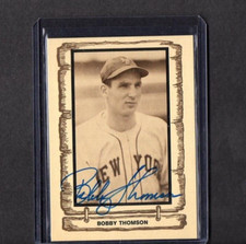 1983 CRAMER BASEBALL LEGENDS CARD SIGNED IP AUTO BOBBY THOMSON NY GIANTS