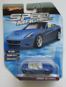 HOT WHEELS SPEED MACHINES FERRARI CALIFORNIA NIB BLUE - Picture 1 of 3