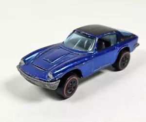 1969 Redline Hot Wheel - MASERATI MISTRAL - BLUE w/ BLACK ROOF RARE - Picture 1 of 11