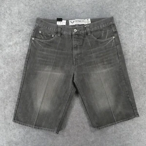 Avirex Shorts Mens 36 Gray Med Wash Wide Leg Baggy Streetwear - Picture 1 of 15