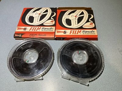 2 Vintage Super 8 Film Reel 7" Schneider  with plastic case and Box READ DETAILS - Image 1 of 4