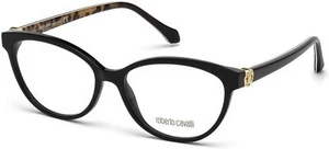 Roberto Cavalli Marliana RC5072 005 Black Eyeglasses Frame 54-15-140 Cat Eye RX - Picture 1 of 1