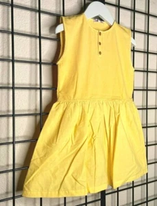 NEW NWT Yellow Woven & Knit Super Soft CUTE Dress by Moon et miel Paris Brand 4Y - Picture 1 of 8