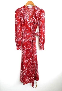 REFORMATION Susanna Midi Wrap Dress Bryce Floral Print Sustainable XS NWT $248 - Picture 1 of 9
