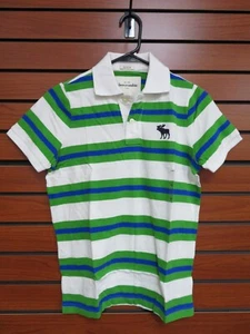 Abercrombie Kids Polo short sleeve white and gree for guys Size XL Free Ship - Picture 1 of 3