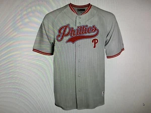 Philadelphia Phillies MLB Men's Gray Retro Team Jersey, Size 2XL - NWT - Picture 1 of 7