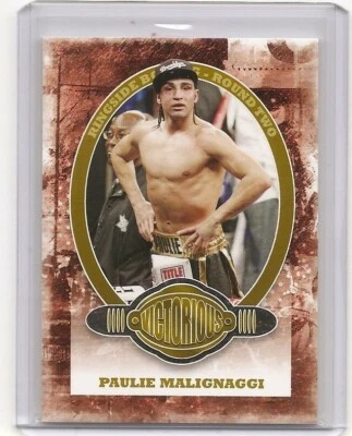 2011 Ringside Round Two Paulie Malignaggi Victorious Gold Insert Card /9 #181 - Image 1 of 2