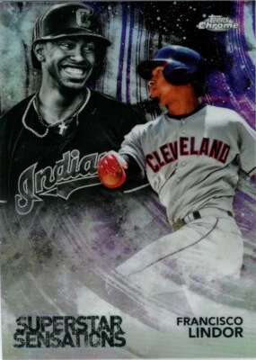 FRANSISCO LINDOR - 2018 Topps Chrome Superstar Sensations #SS-8 Indians - Image 1 of 2