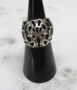 Carolyn Pollack Sterling Silver Ornate Design Ring ~ Size 5 ~ 8.5g ~ 7-H412 - Picture 1 of 6