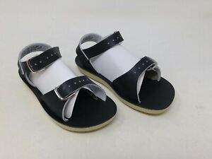 Salt Water Toddler's Black Sun-San Surfer Sandals Size 10 US