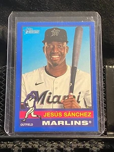 Jesús Sánchez 2025 Topps Heritage Dark Blue Border SP #455 Marlins - Picture 1 of 2