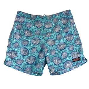 Vineyard Vines Swim Trunks Sea Shells Print Drawstring Waist Mens Medium Blue - Picture 1 of 8