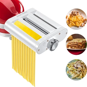Pasta Maker Attachment for Kitchenaid Stand Mixers 3 in 1 Set Includes Pasta Rol - Picture 1 of 12