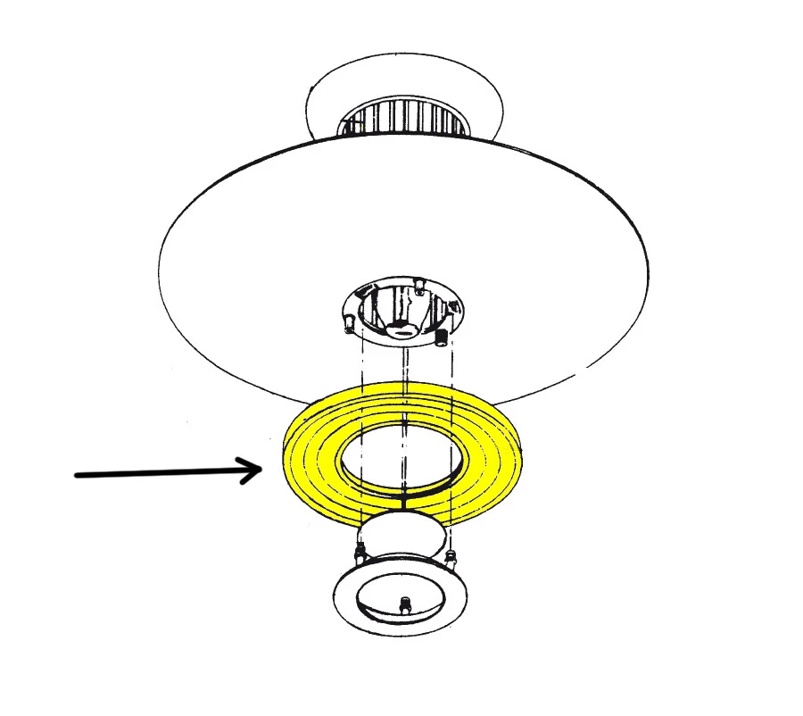 FLOS Moni Ricambio Vetro Diffusore Sabbiato