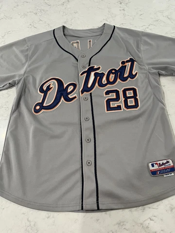 Detroit Tigers Majestic Baseball Jersey #28 Prince Fielder Sewn Size 50 XL Cover