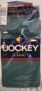 1996 Jockey Classic Full Rise Brief Inverted Y Front Drk Green Cotton Mens Sz 40 - Picture 1 of 4