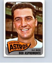 VINTAGE BASEBALL CARD TOPPS 1965 HOUSTON ASTROS BOB ASPROMONTE  NO339 