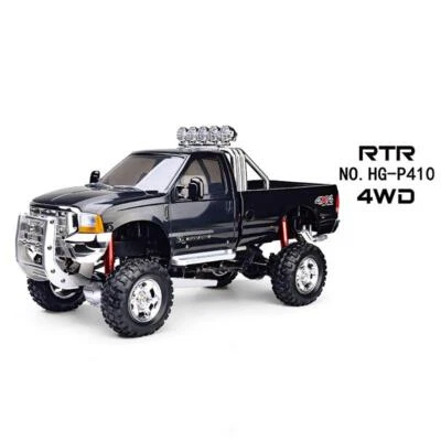 Used HG P410 1/10 RC Pickup Truck 4WD Metal Rally Racing Rock Crawler W/ Radio - Image 1 of 4