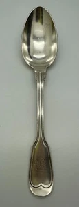 Chinon by Christofle Monogrammed Silverplate Serving Spoon 8 1/4" Heirloom - Picture 1 of 8