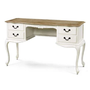French Provincial Furniture Classic Vintage Style Dressing Table 4 Drawers White - Picture 1 of 8