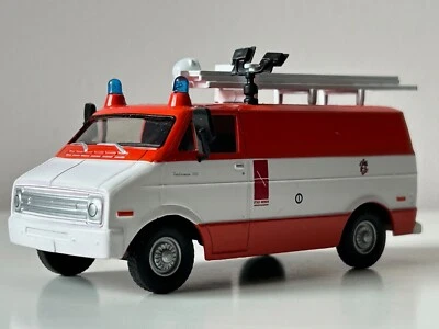 1977 VSR Dodge Tradesman Belgium Fire Brigade Car Model Diecast Amercom 1:43 - Image 1 of 4
