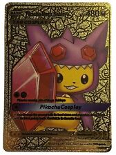 Pokemon Pikachu Mega Sableye 480HP Gold Foil Card Full Fan Art 005